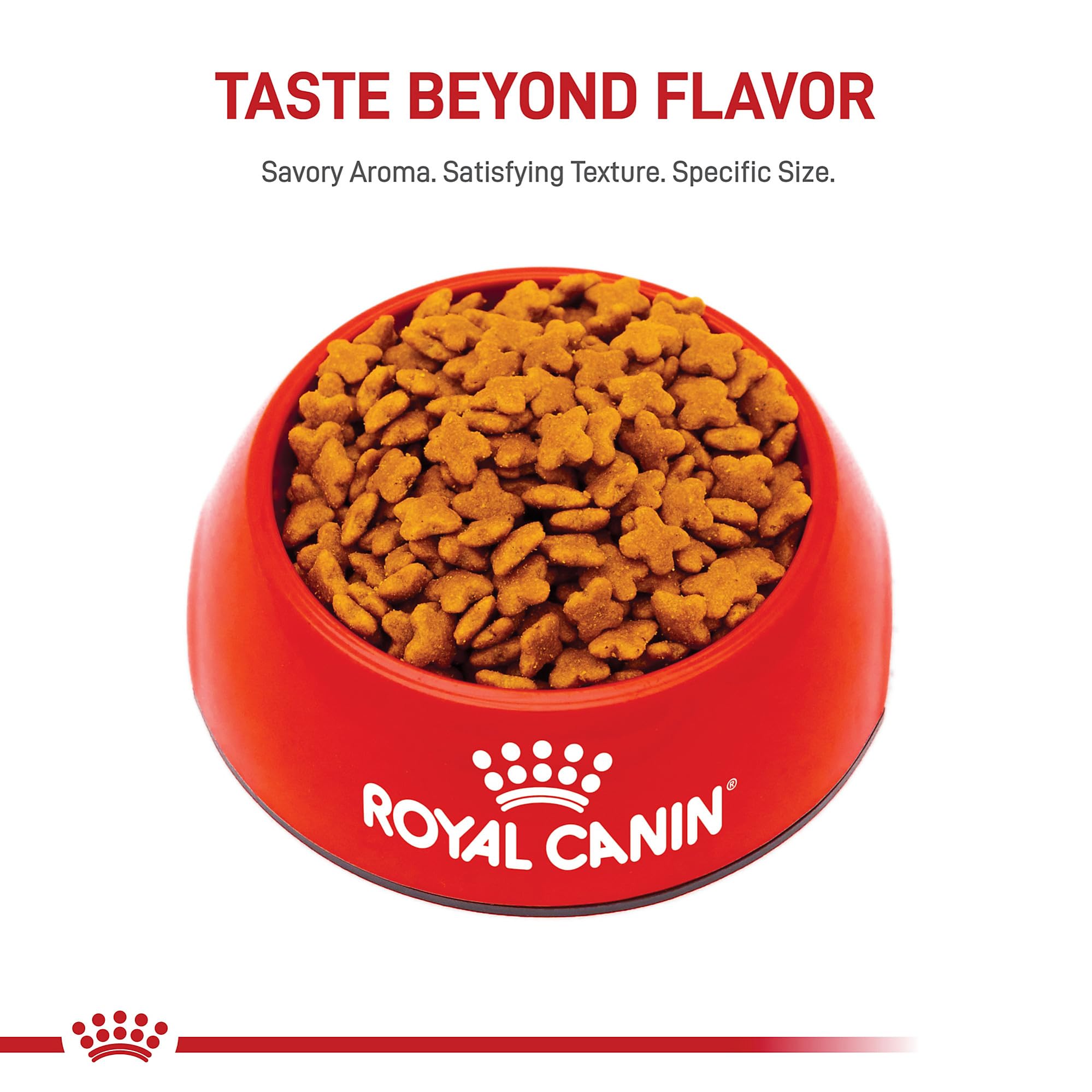 Textura crujiente de Royal Canin Pequeño 8+ Senior para palatabilidad alta.