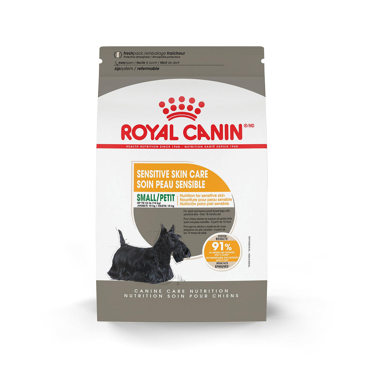 ROYAL CANIN pequeño cuidado piel sensible – bolsa 3 lb para piel sensible y pelaje saludable.