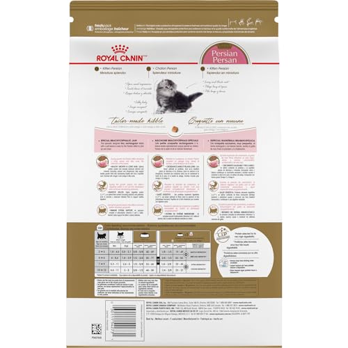 Croquetas ergonómicas de Royal Canin para mordida pequeña de gatitos persas.