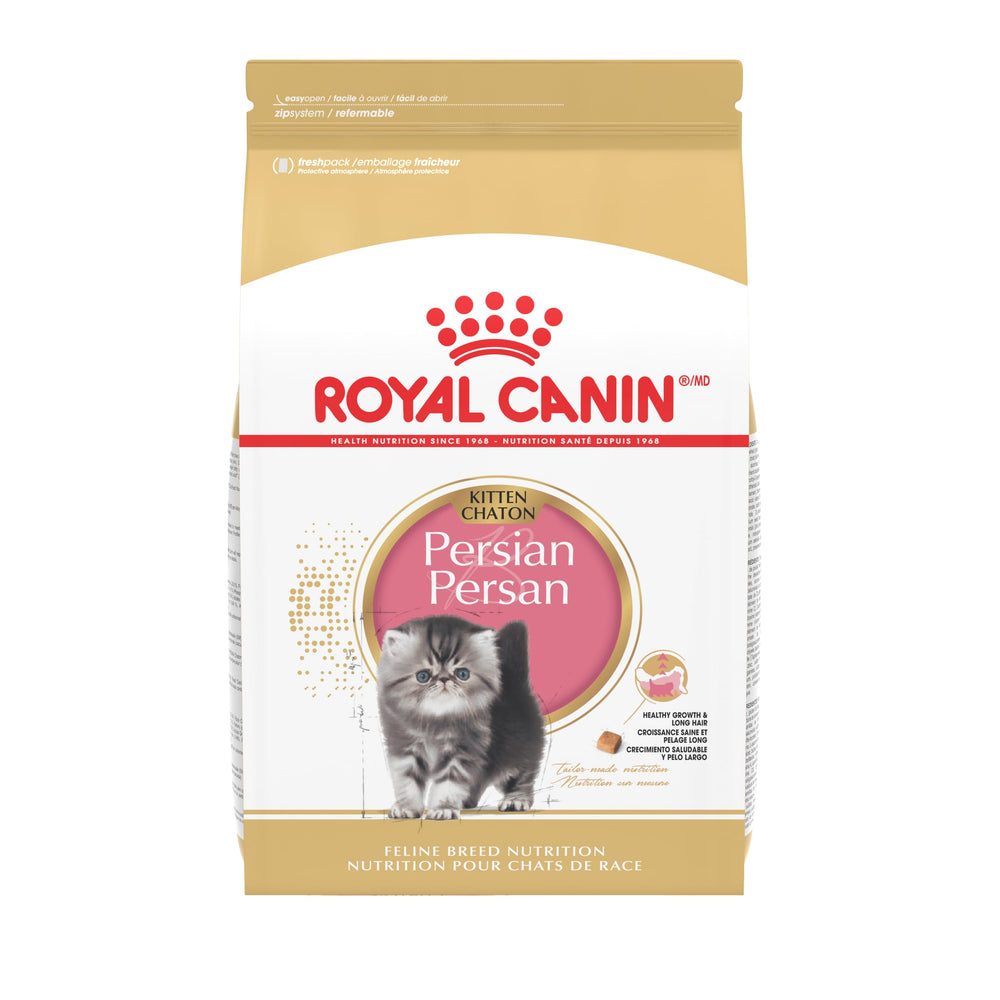 Royal Canin Gatito Persa: bolsa de 3 libras con alimento seco específico para gatitos persas.