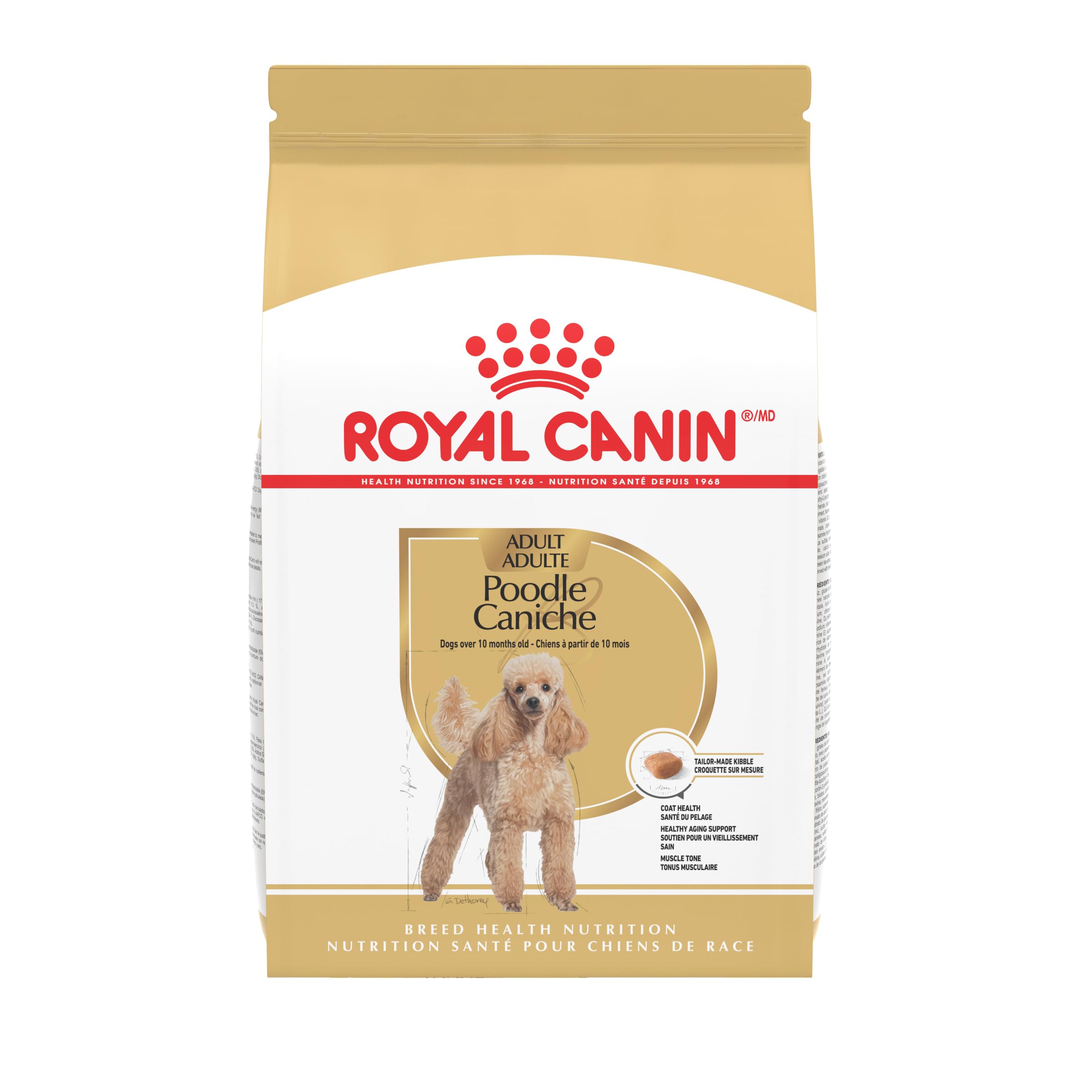 Royal Canin Poodle adulto croqueta crujiente facilita la mordida y masticación