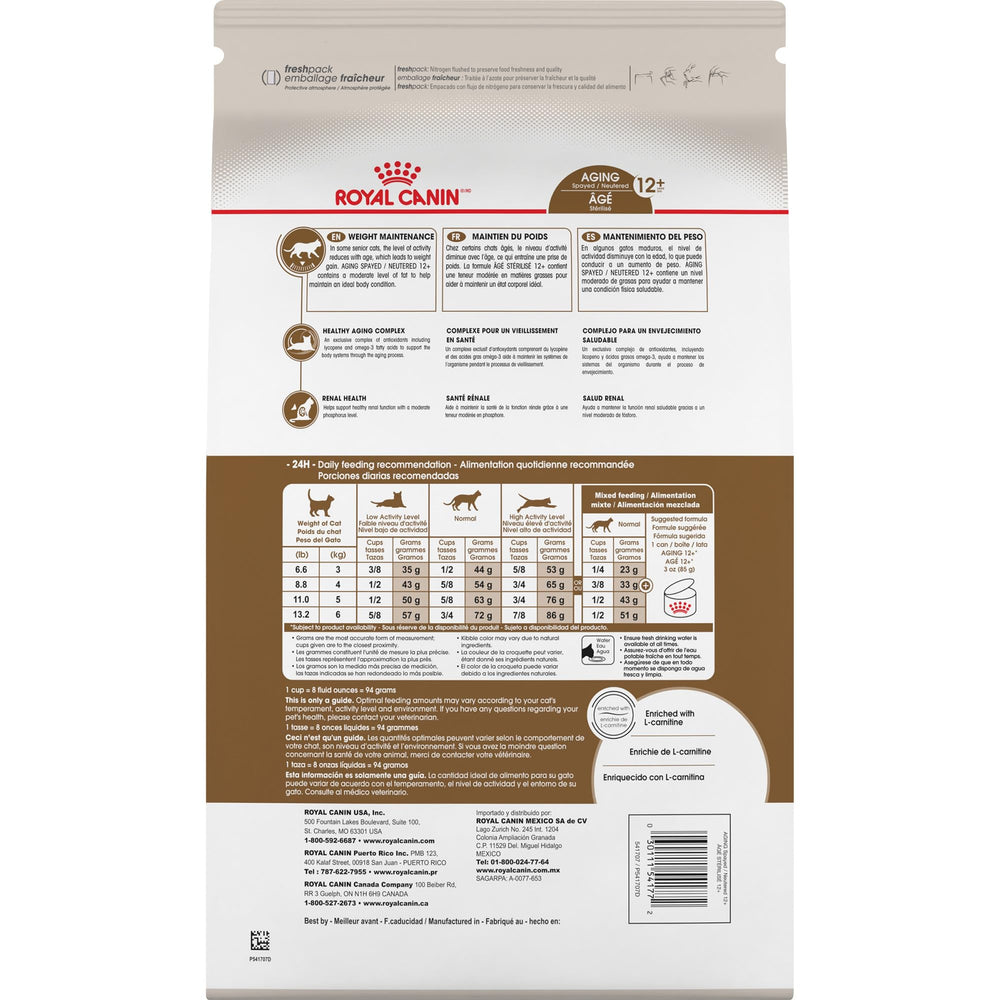 ROYAL CANIN recomendado para gatos esterilizados mayores.