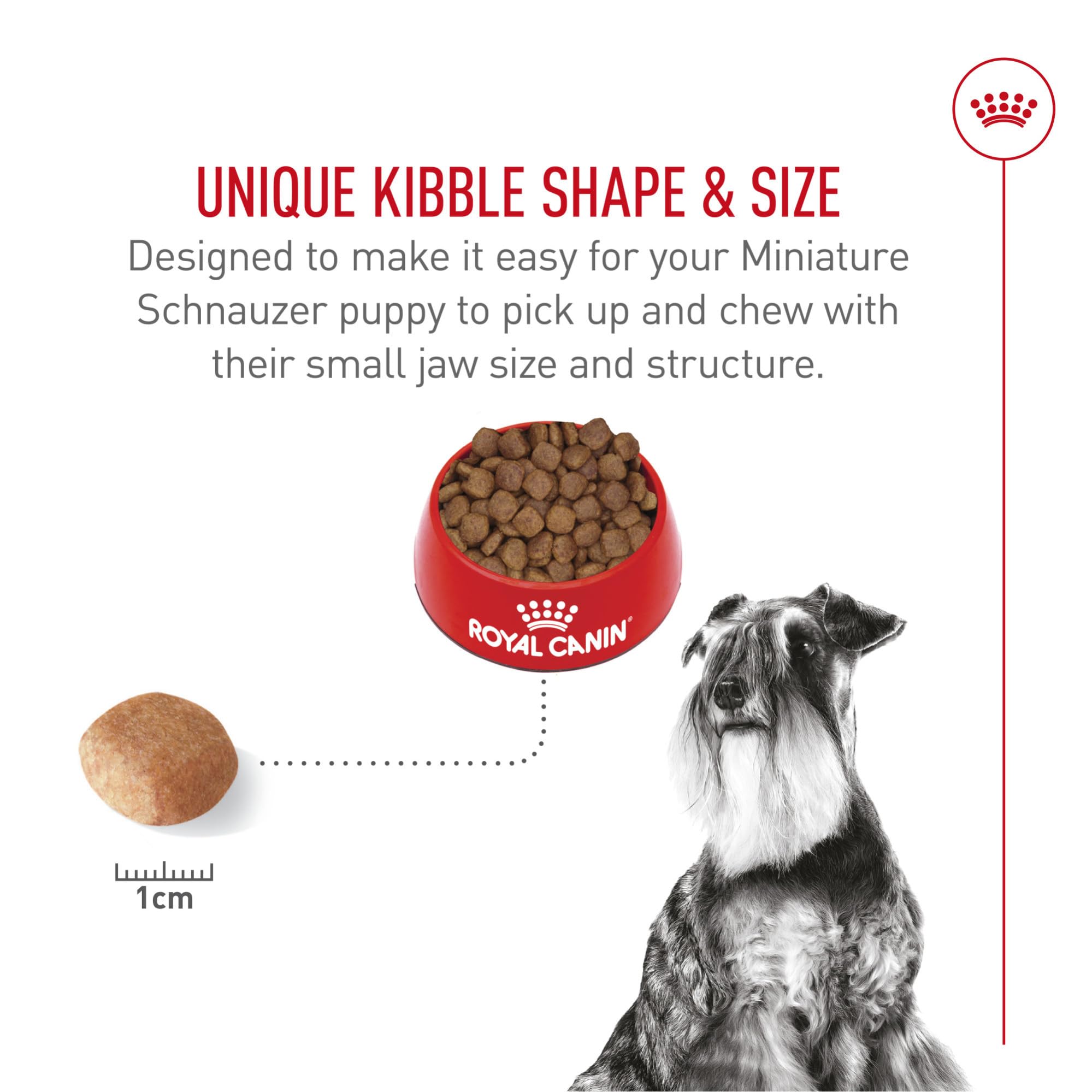 Royal Canin Schnauzer Miniatura, control de peso con fórmula equilibrada.