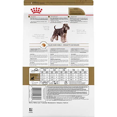 Royal Canin croquetas para Schnauzer Miniatura, fáciles de recoger y masticar.