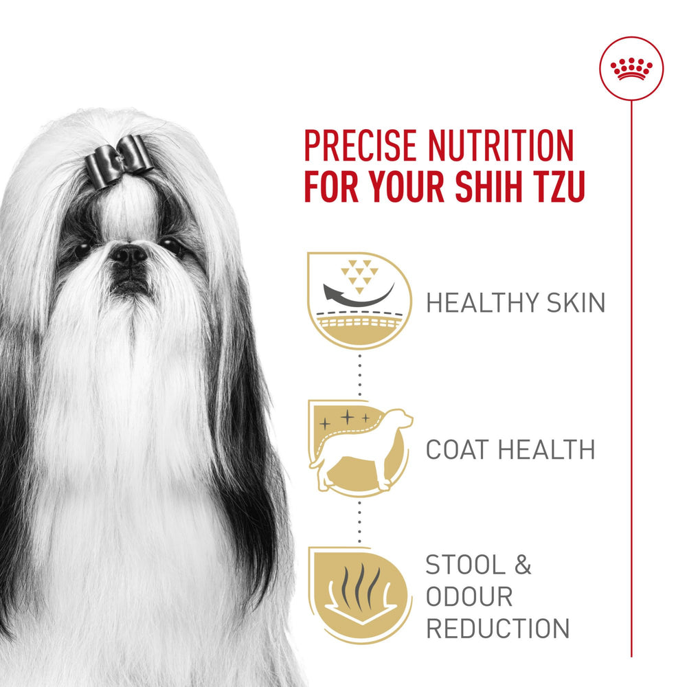 Royal Canin Shih Tzu Adulta, pelaje brillante con nutrientes clave.