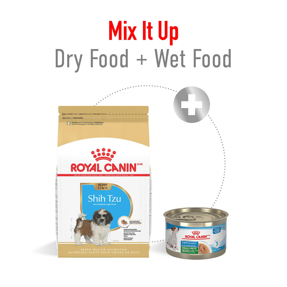 ROYAL CANIN Shih Tzu Puppy, croqueta optimizada para mordida y hocico pequeño.