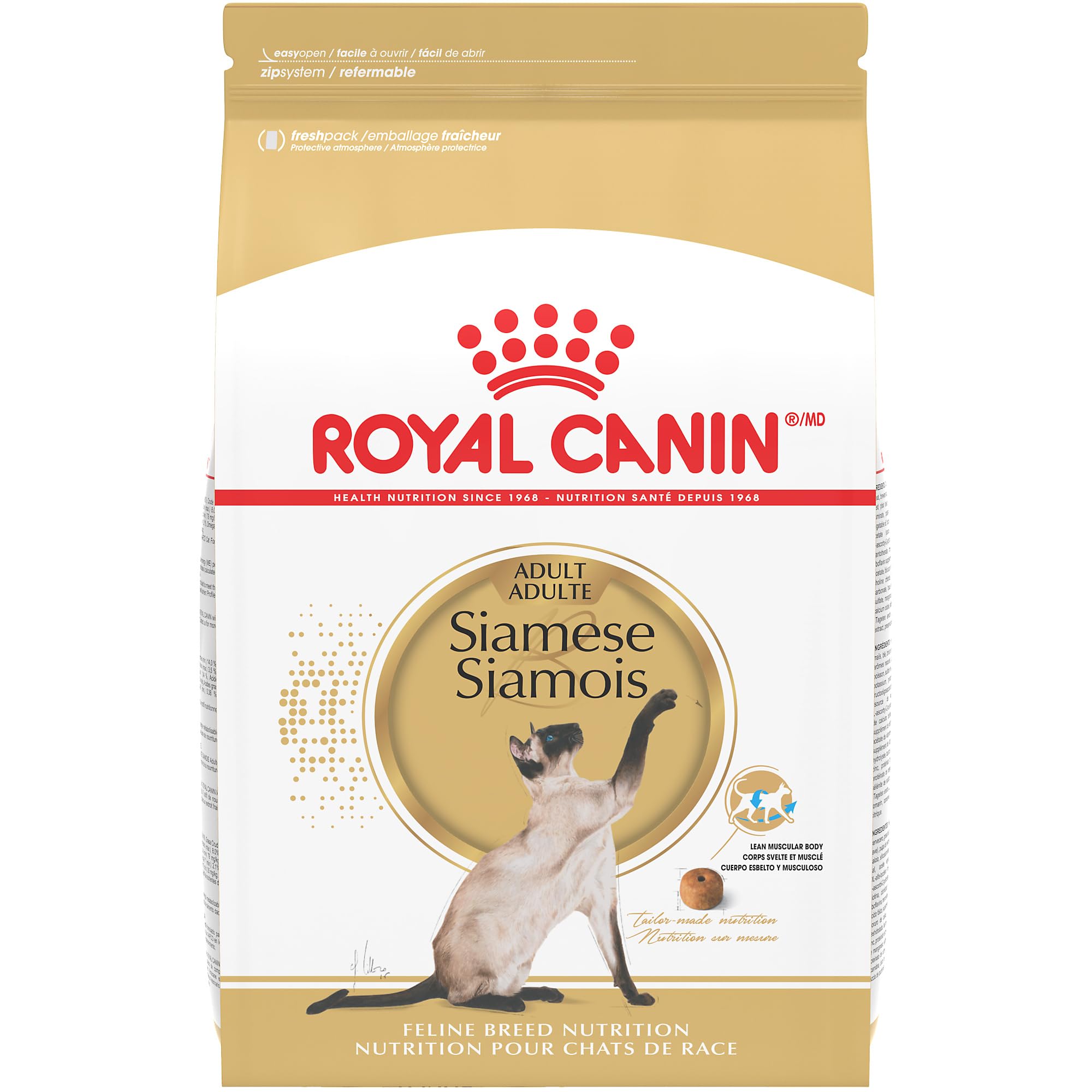 ROYAL CANIN Siamese alimento seco adulto en envase de 6 libras para felinos de pura raza.