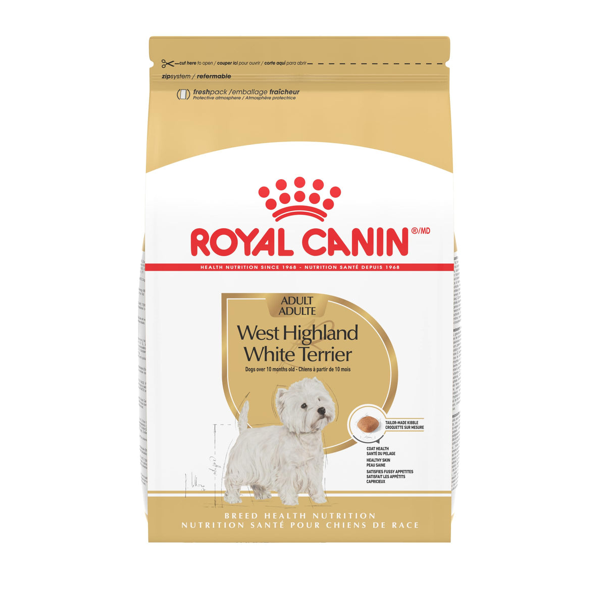 Royal Canin West Highland White Terrier adulto seco, nutrición específica para razas pequeñas.