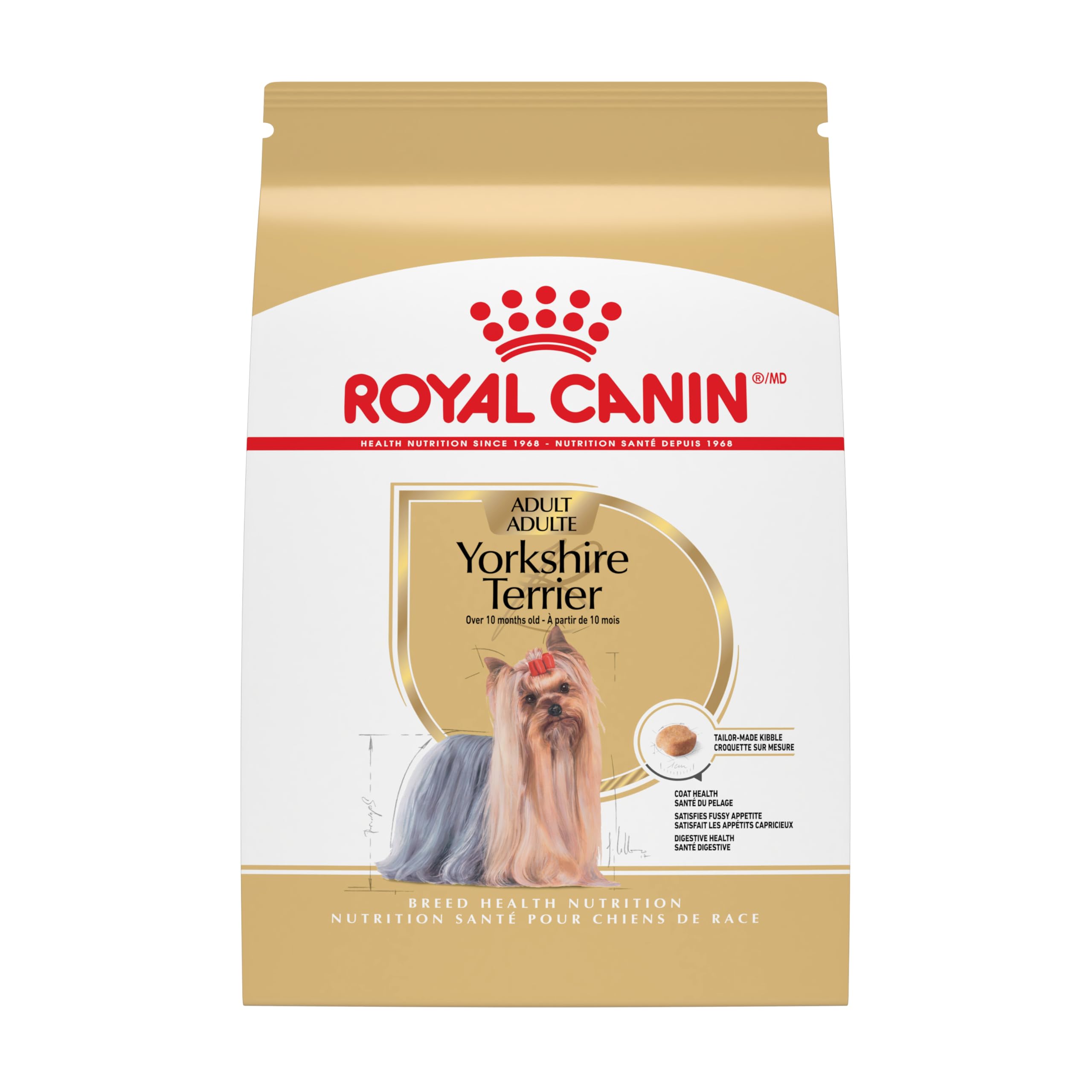 Royal Canin Yorkshire Terrier Adult Dry: croqueta pequeña para mordida fácil y masticación.