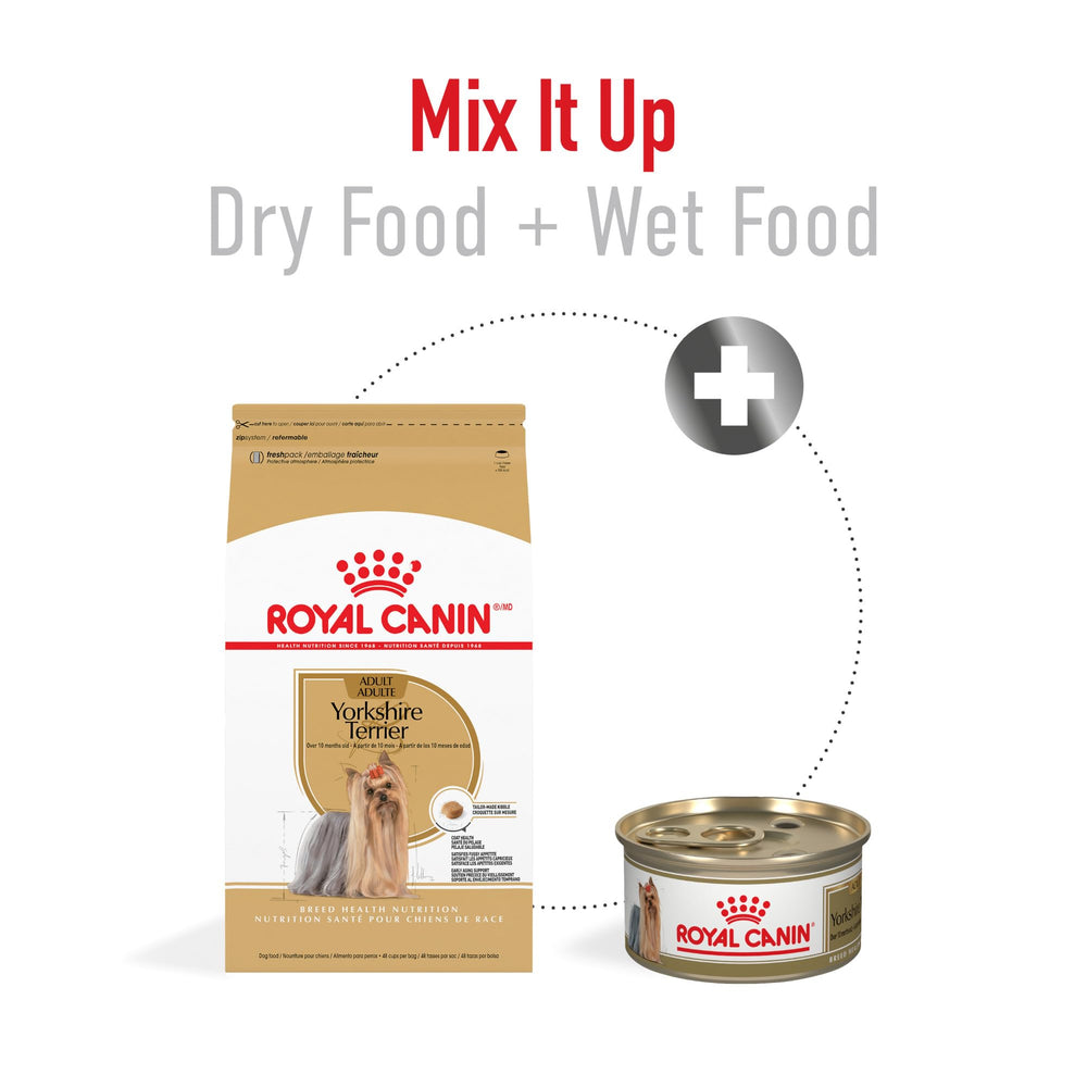 Royal Canin Yorkshire Terrier Adult Dry: fórmula con vitaminas C y DHA/EPA para vitalidad.
