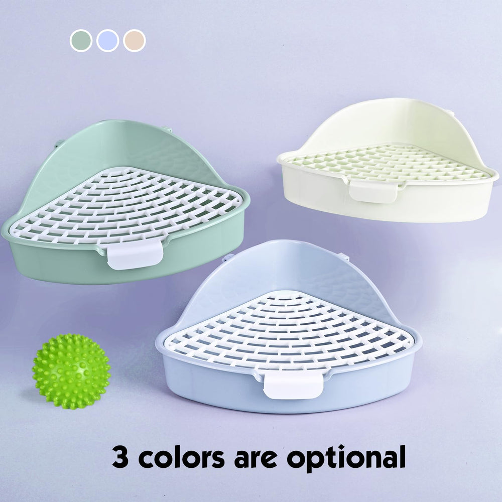 RUBYHOME bandeja triangular, adecuada para conejos, cobayas y otros pequeños roedores.