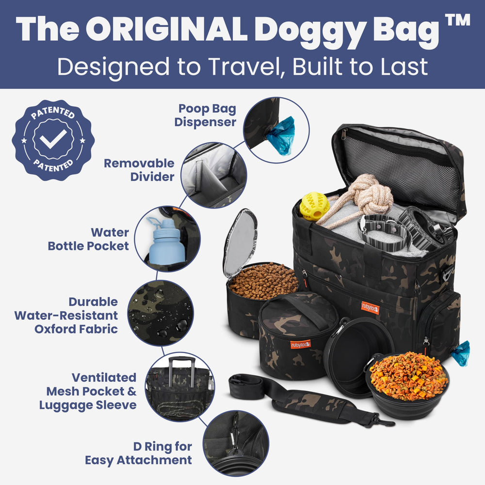 Rubyloo Bolsa Original para Perros: contenedores de alimentos antifugas para comidas limpias