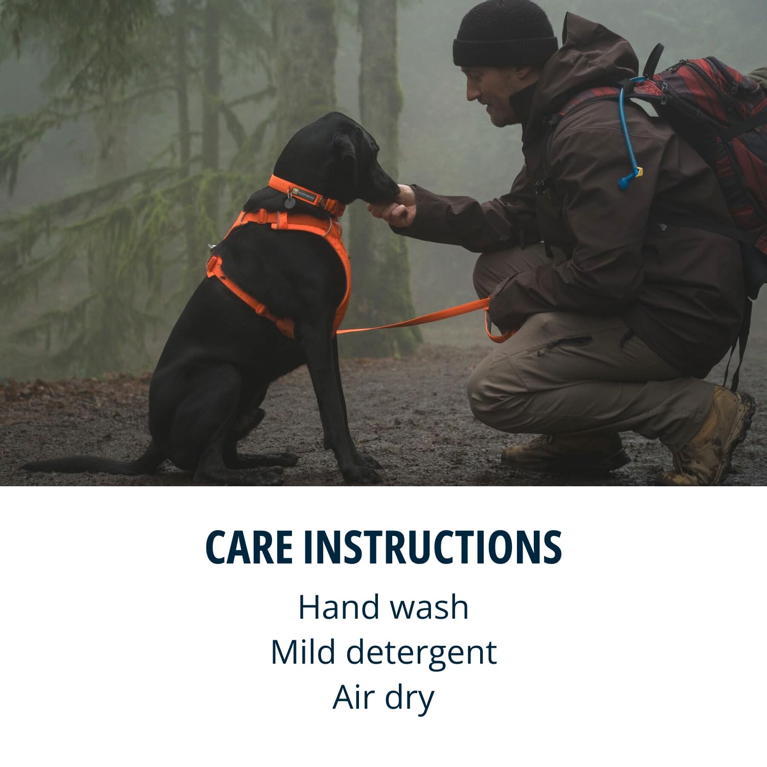 Ruffwear Front Range ajuste de cuatro puntos para cuerpos variados.