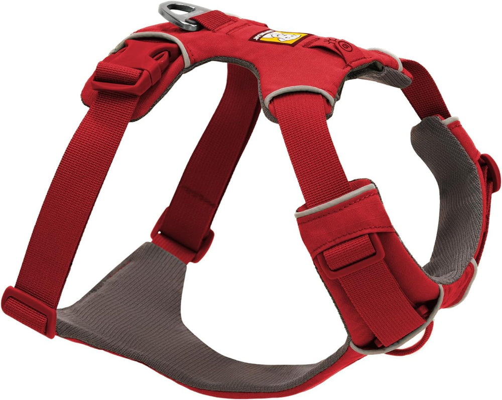 Arnés Ruffwear Front Range con anillo en V trasero para control durante paseos.