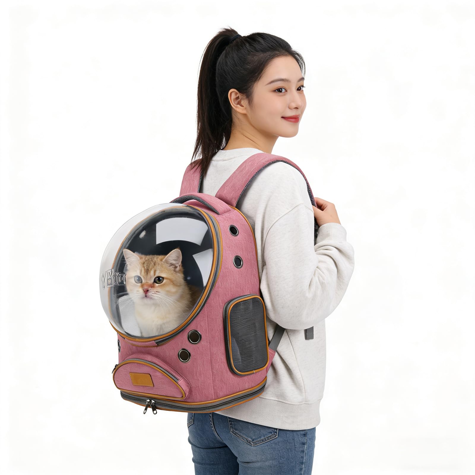 RuiXiangTeng Mochila-gato con correas ergonómicas para mayor confort.