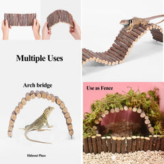 RUNANIA puente de madera para terrario, ideal para escalar