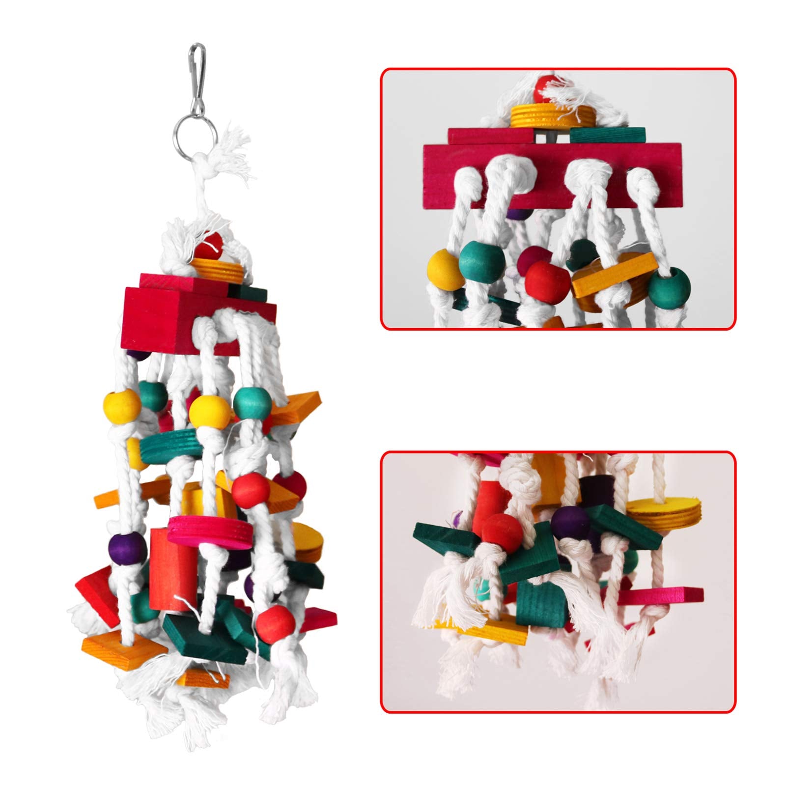 Rypet tamaño ideal para aves pequeñas y medianas, facilita masticar y trepar.