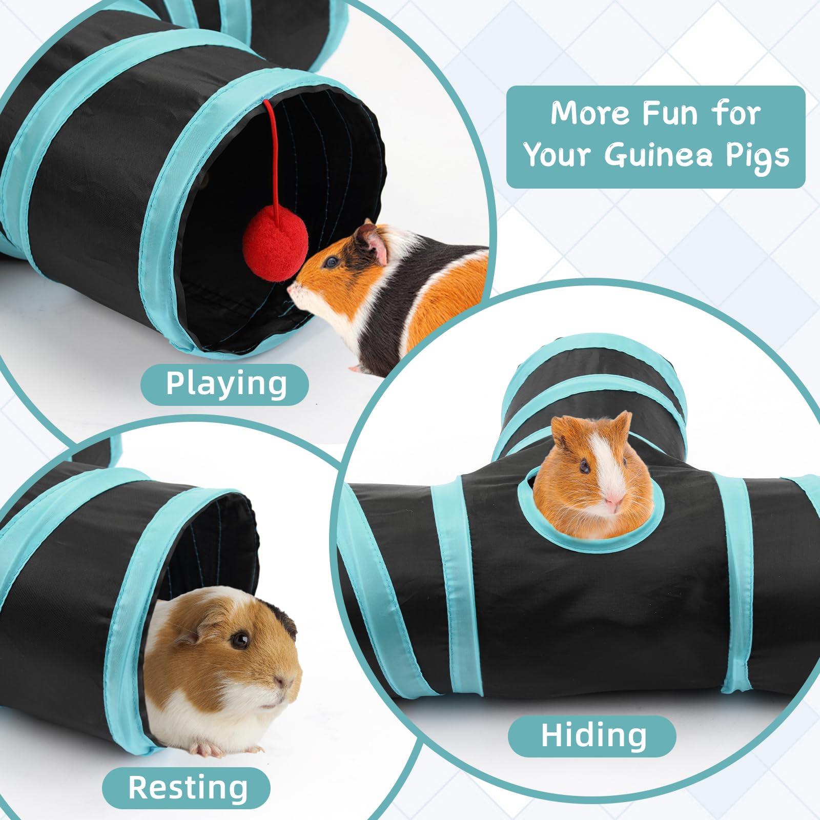 Rypet tunel para hamsters y conejillos de indias, ideal para explorar.