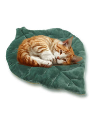 Rzxlszy almohadilla para gato forma hoja 26x20 ofrece calor suave para interiores