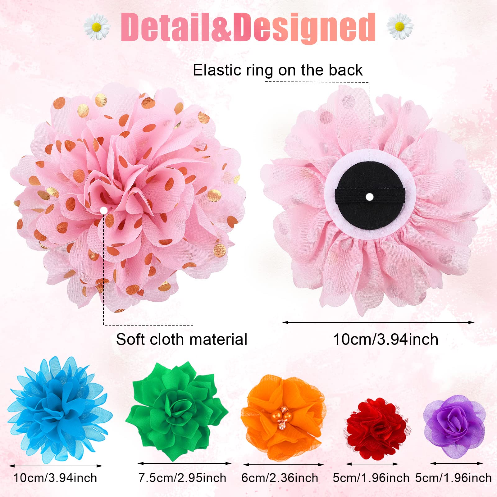 Sadnyy accesorio floral de chiffon suave para mascotas en casa.