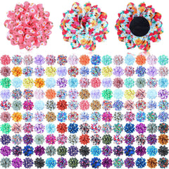 Sadnyy adornos florales en lazo para collar de perro rosa, ideal para paseos.
