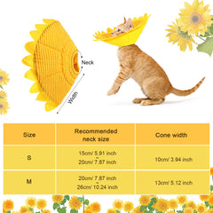 Sadnyy collar recuperación girasol para perros, diseño cómodo y ajustable