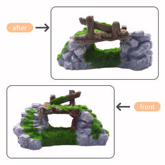 Saim decoración de piedra en ruinas, mejora la estética del tanque