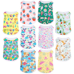 Camiseta Saintrygo para perrito con dibujo de primavera, ideal para salidas diarias
