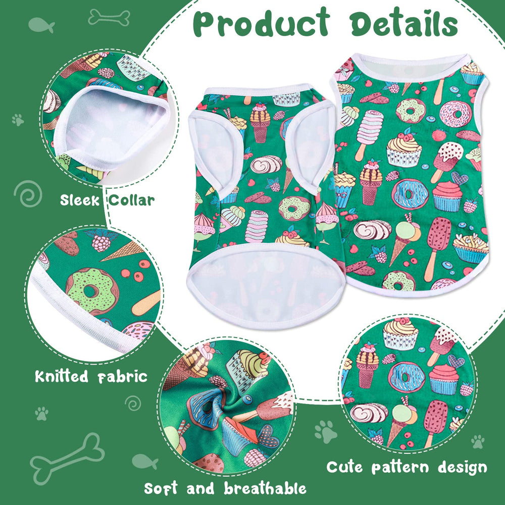 Camiseta Saintrygo para perrito con estampado de frutas, perfecta para el verano
