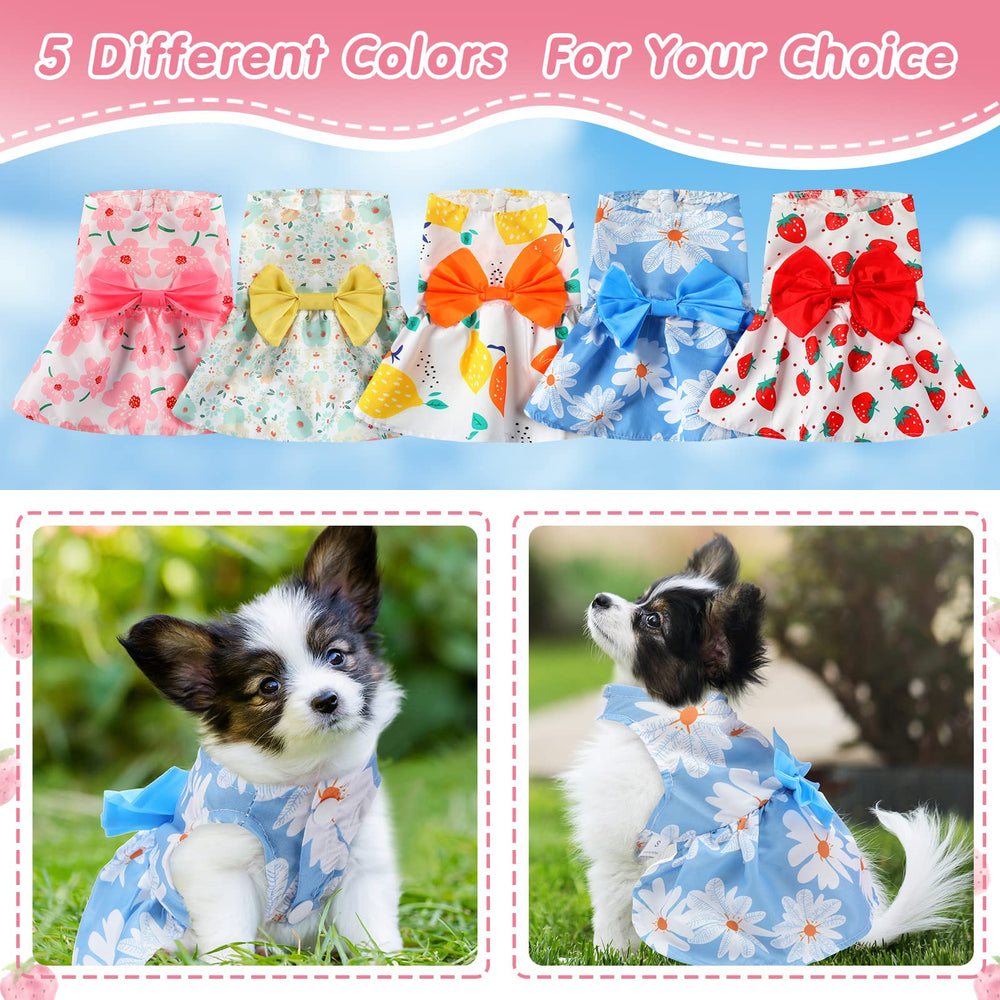 Vestido floral Saintrygo para perro magnolia, diseño elegante para eventos y fotos.