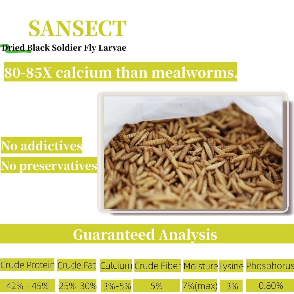 SANSECT textura crujiente y aroma suave; ideal para premiar a las gallinas