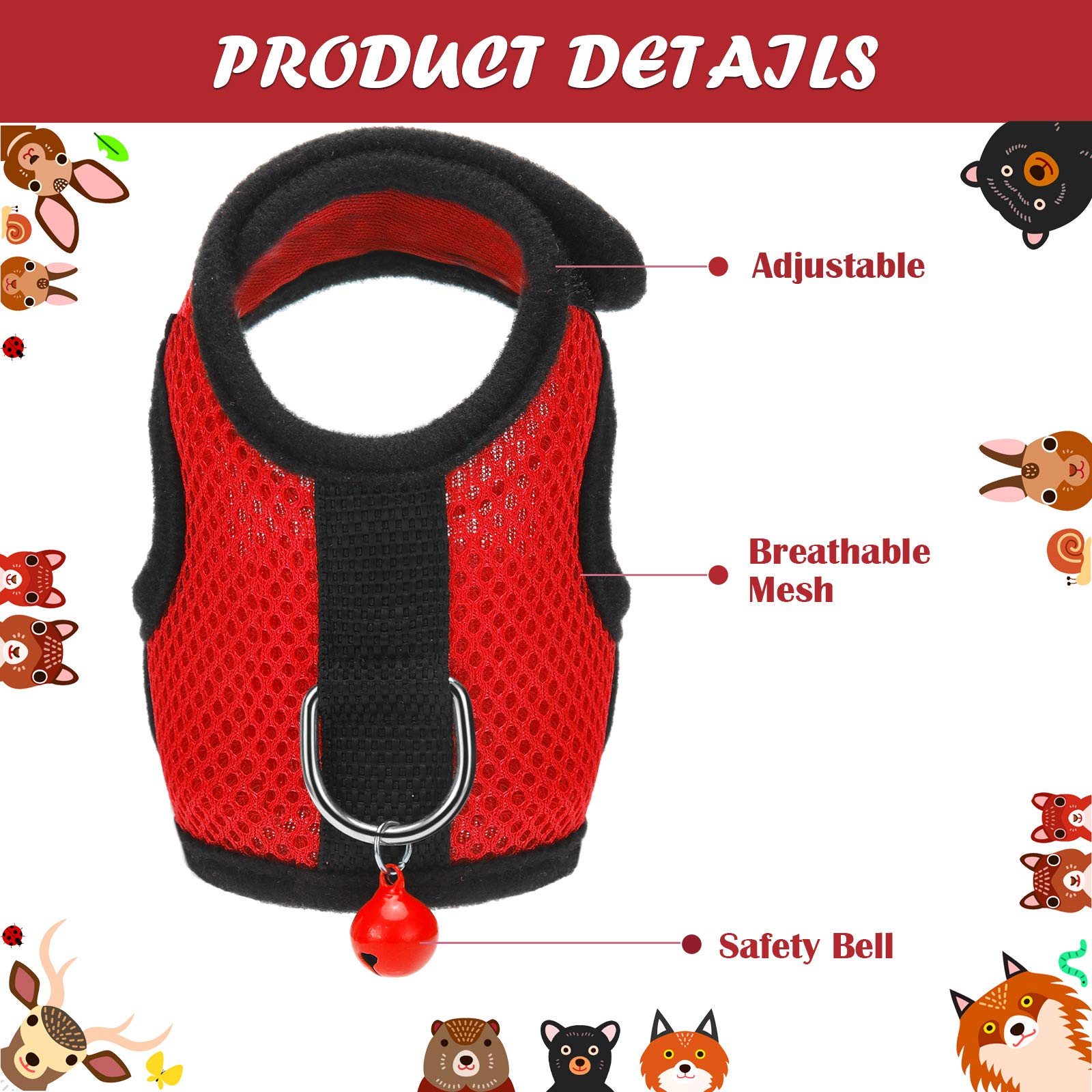 SATINIOR diseño para mascotas pequeñas, cómodo y seguro en exteriores.