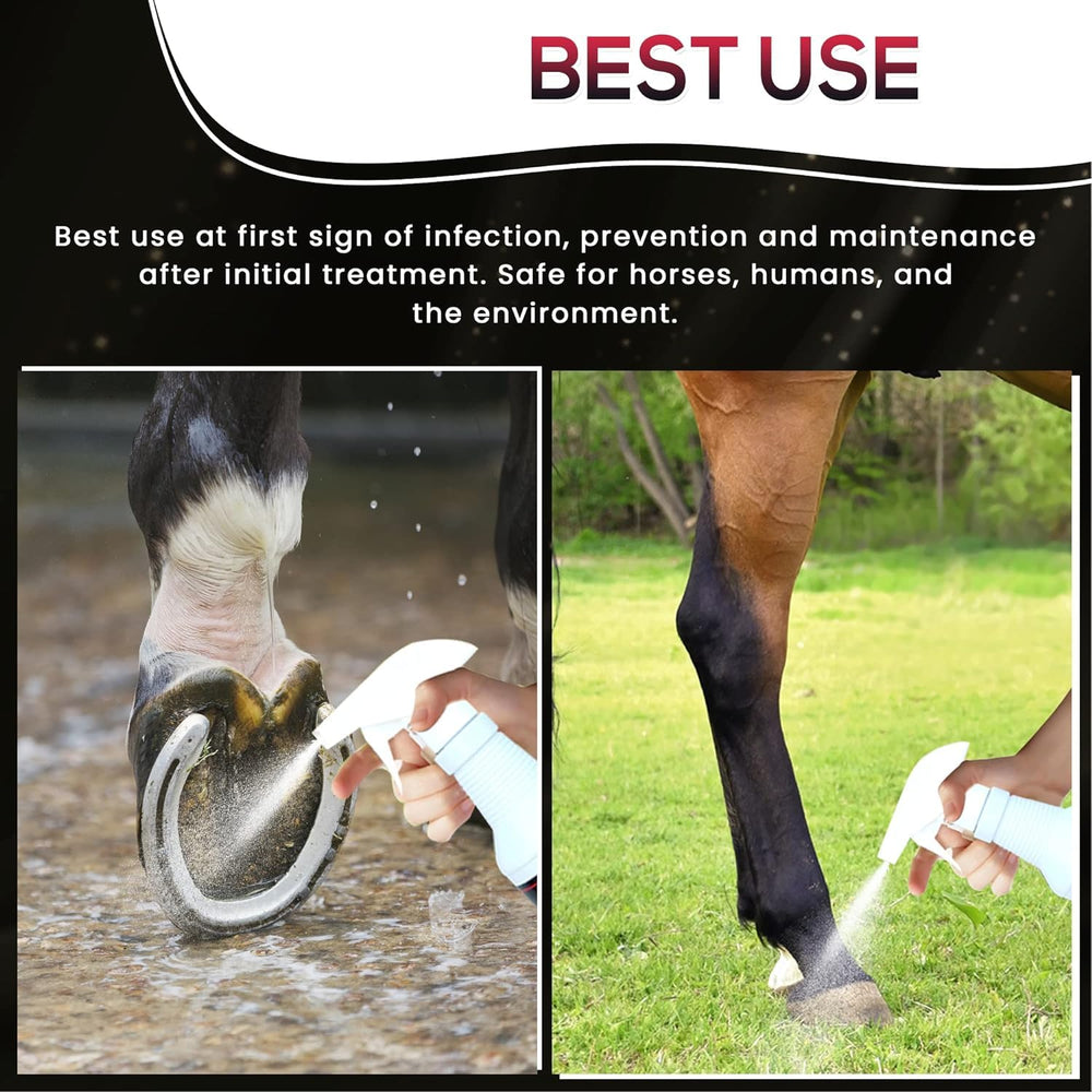 SAV-A-HOOF SBS Equine Spray en botella-aplicación para coronete y borde del casco.