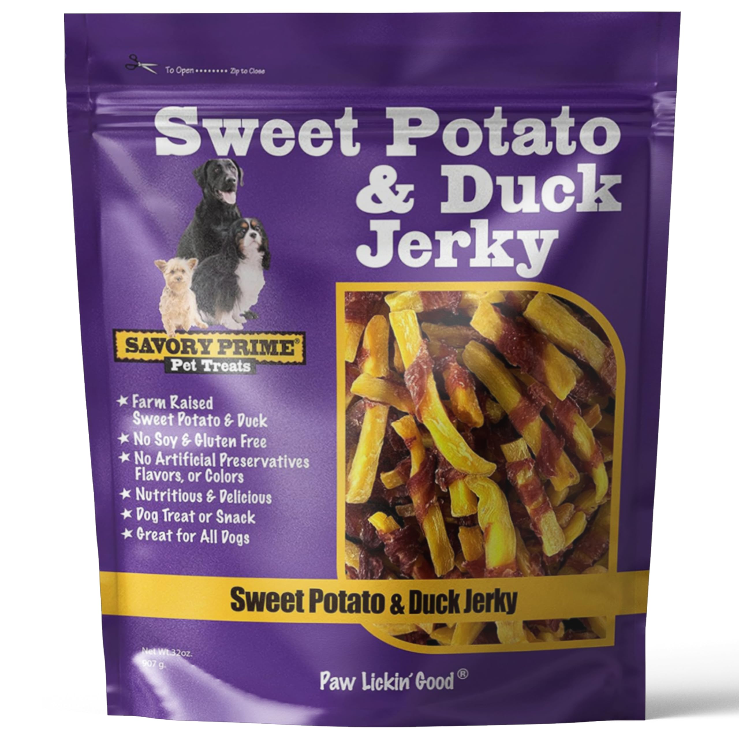 Savory Prime envoltorio de pato y batata dulce: snack sabroso para perros activos