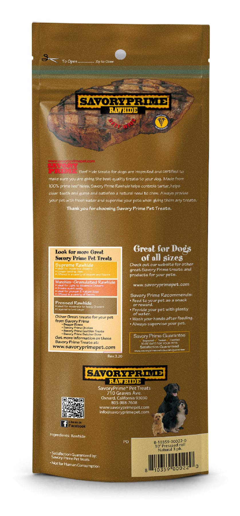 Savory Prime: textura prensada para perros que favorece la masticación y limpieza dental.