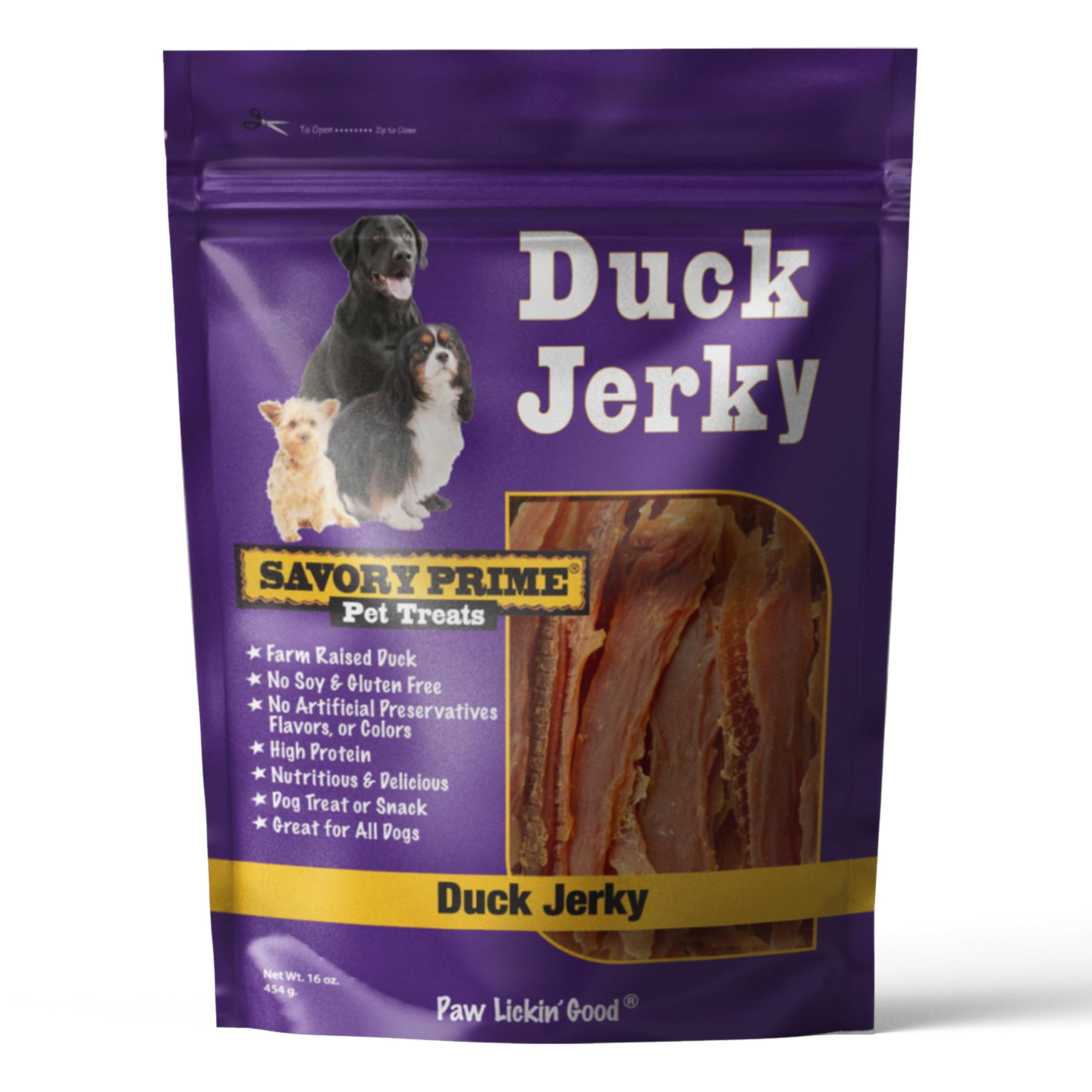 Savory Prime: tiras de pato, sabor intenso para perros activos
