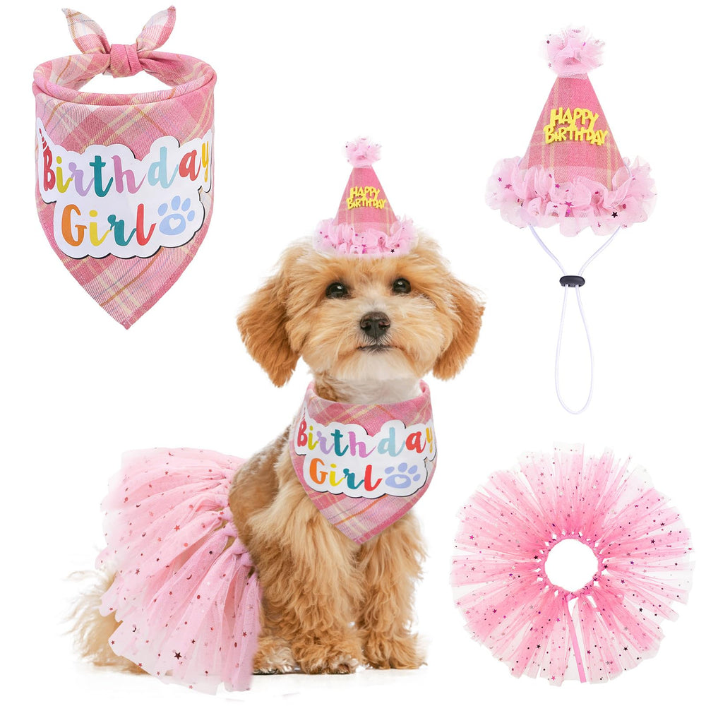 SCENEREAL bandana para perro con diseño de cumpleaños, ideal para fotos festivas