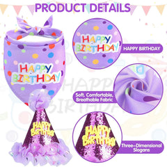 SCENEREAL set de cumpleaños para perro, enfoque: conjunto completo para la fiesta
