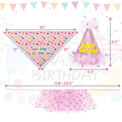 Sombrero de cumpleaños SCENEREAL para perro, ajuste seguro para fiestas.