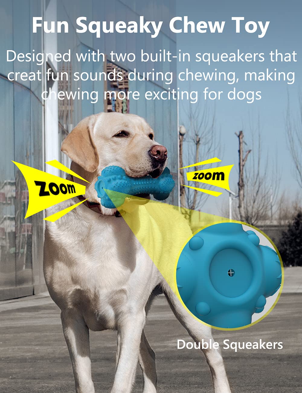 SCHITEC juguete con doble chirrido para llamar la atención del perro.