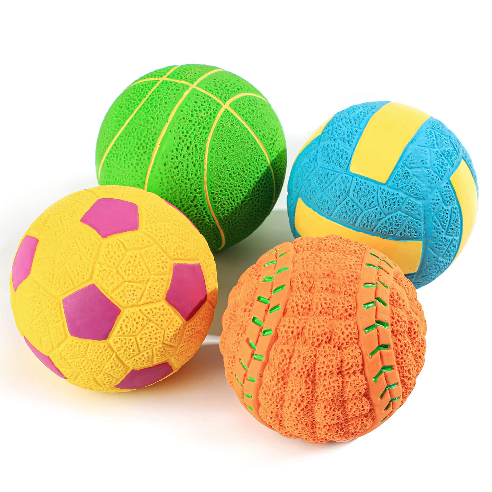 SCHITEC pelotas mini con chirrido para perros pequeños, ideal para juego diario.