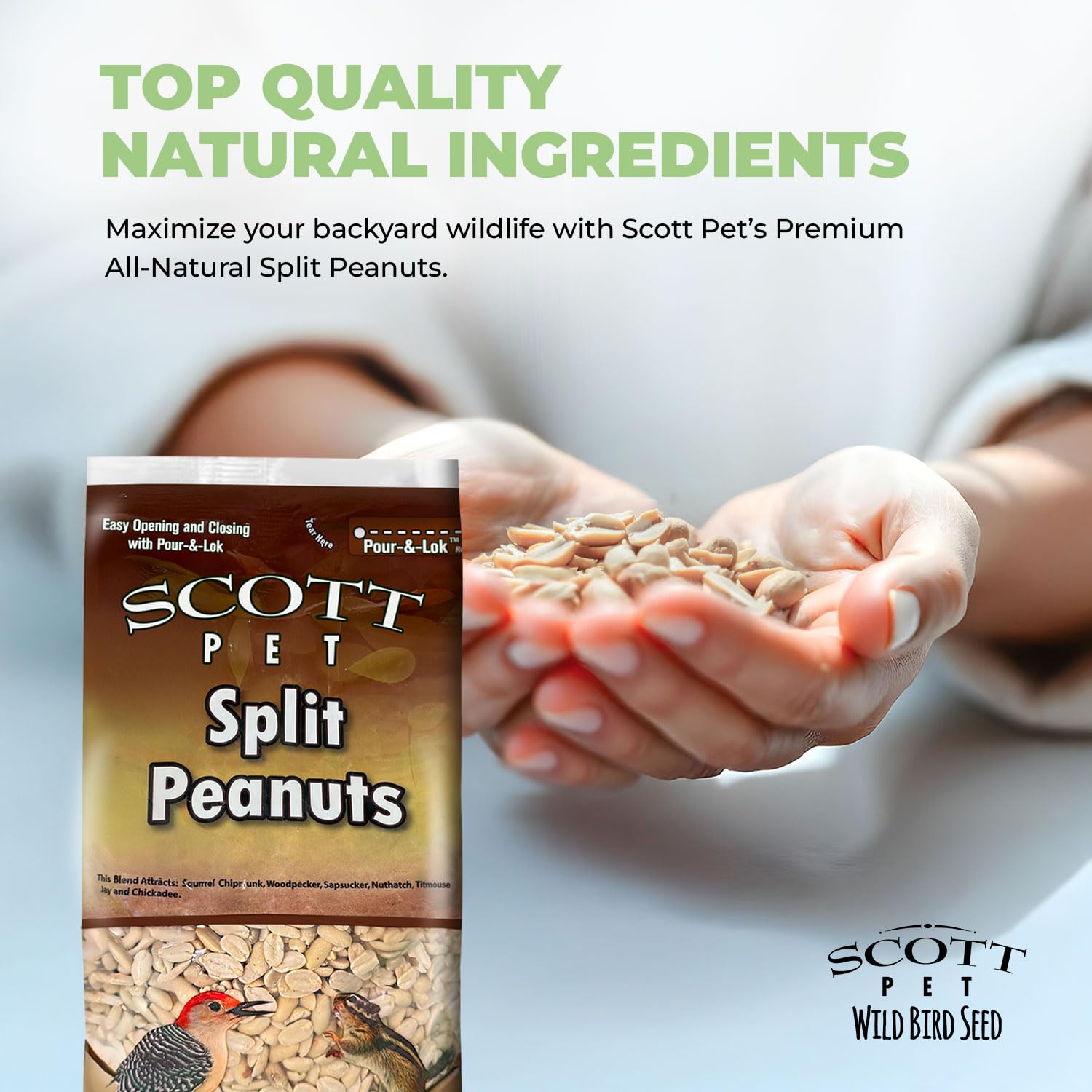 Scott Pet cacahuates, producción en EE. UU., 8 lb.