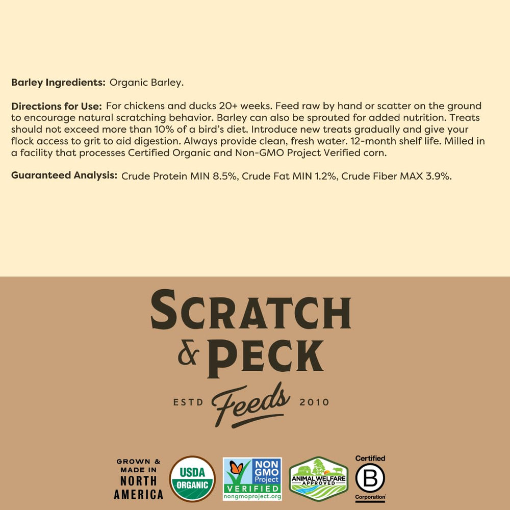 Scratch and Peck origen Pacífico Noroeste, cultivo orgánico y local