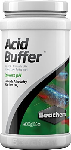 Seachem Acid Buffer uso-acuarios, ajusta pH de forma suave en acuarios.