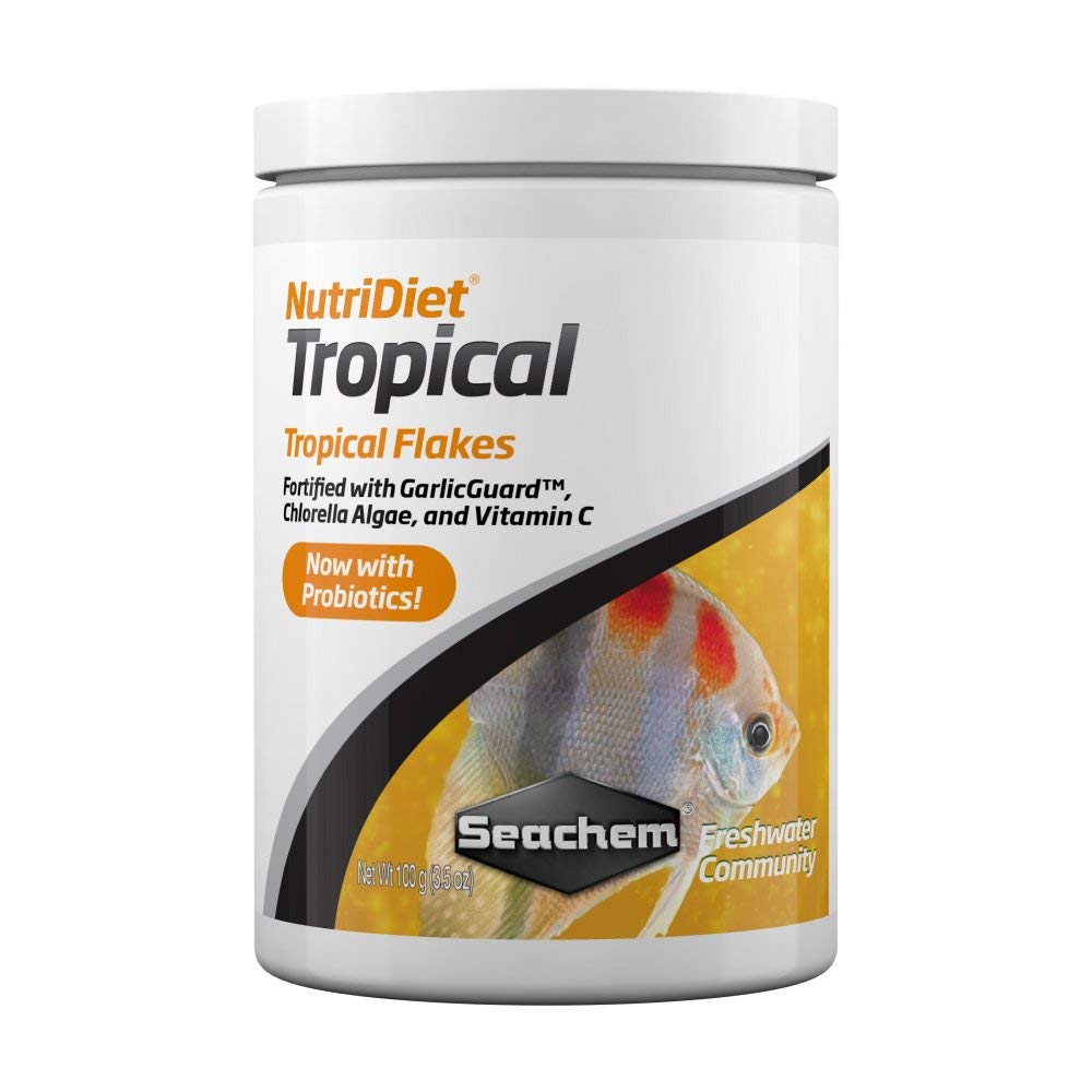 Seachem NutriDiet Tropical Flakes, alimento para peces tropicales que favorece color y digestión