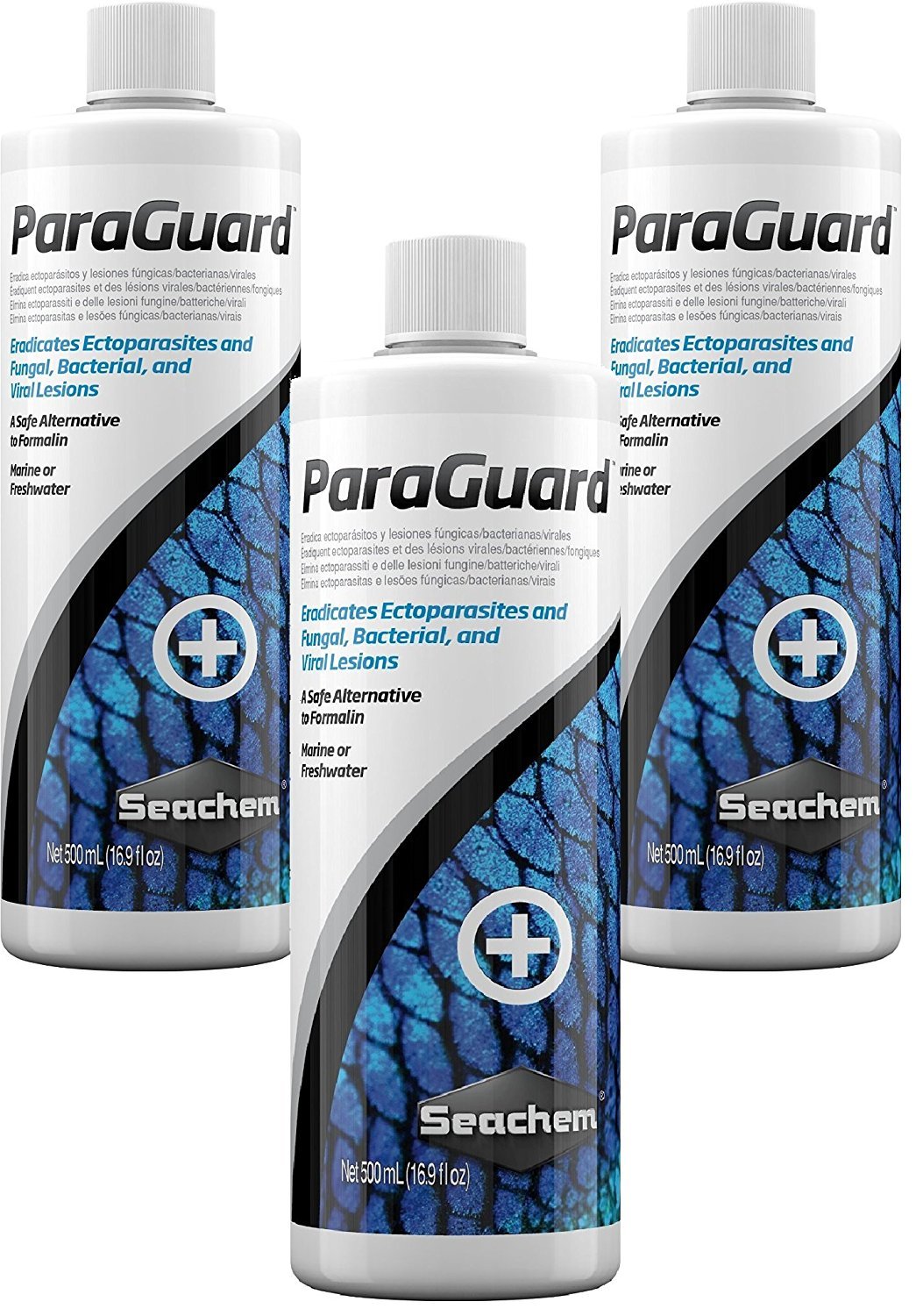 Seachem ParaGuard pack de 3 botellas de 500 ml para control de parásitos de peces
