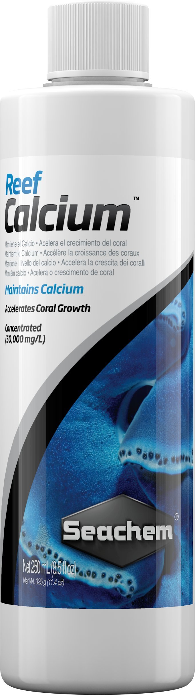Seachem Reef Calcium, botella-vertido: mantiene calcio en el acuario marino