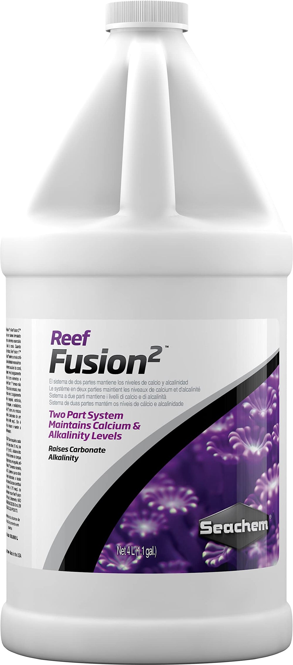 Seachem Reef Fusion 1: botella frontal para apoyar el calcio en el acuario de arrecife