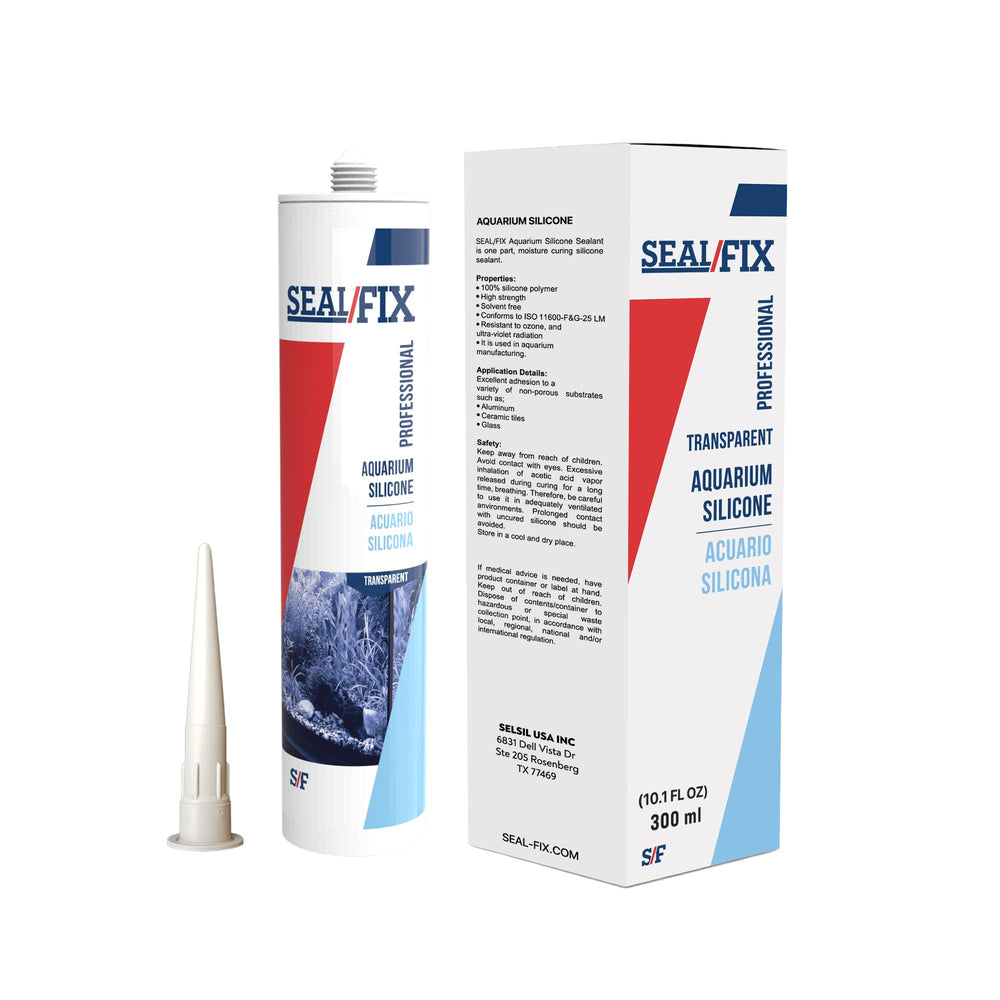Seal Fix silicona para acuario, aplicación suave en junta de vidrio para sellar sin fugas