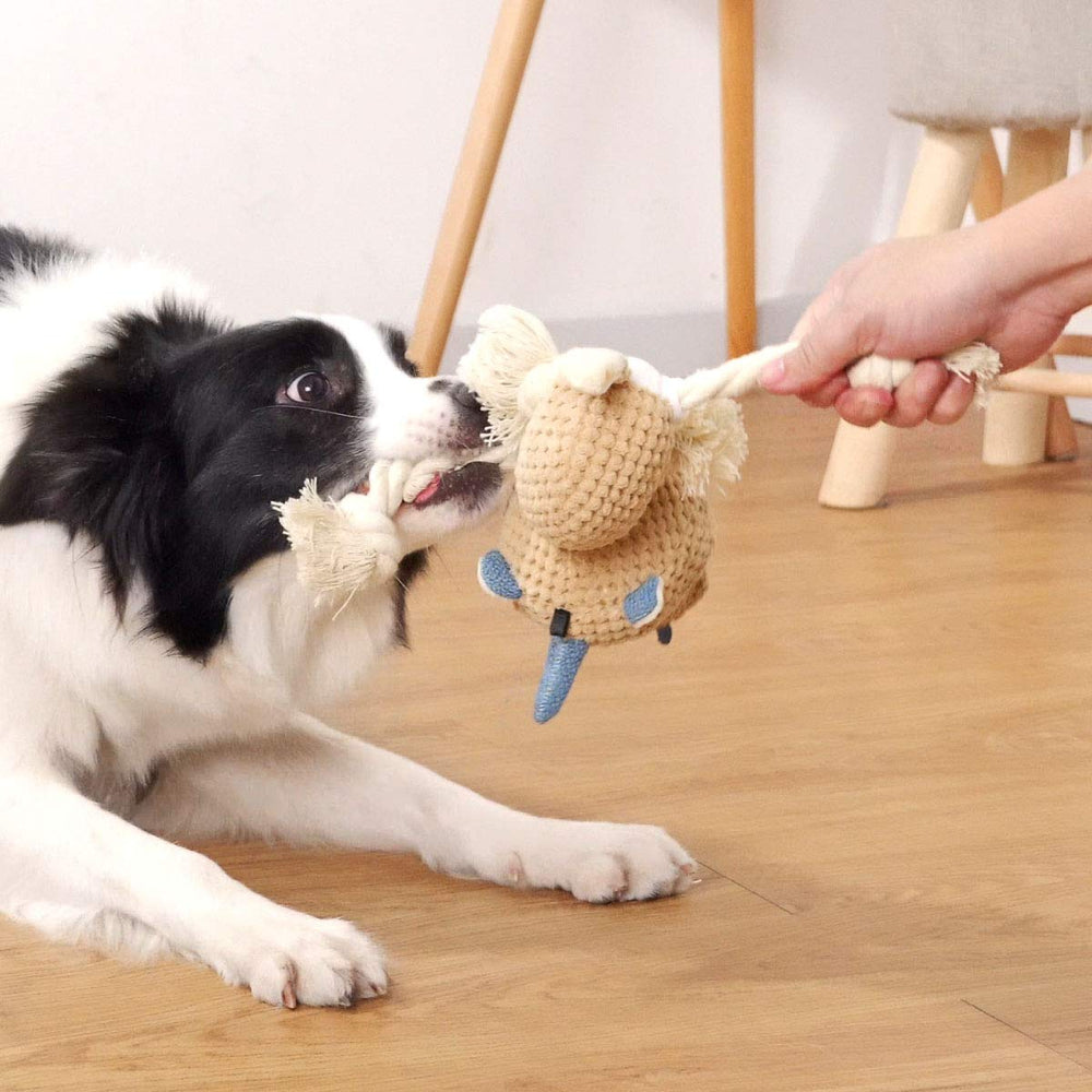 Sedioso hipopótamo peluche duradero, perfecto para masticar y juego activo.